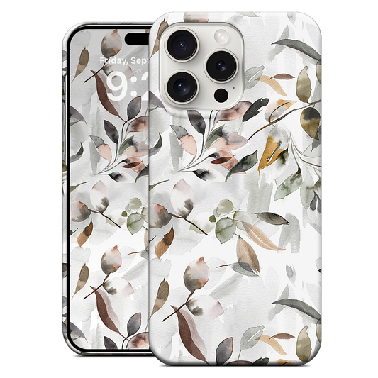 Watercolor Leaves Green iPhone Case