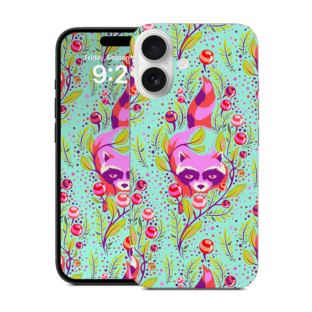 Raccoon Poppy iPhone Skin