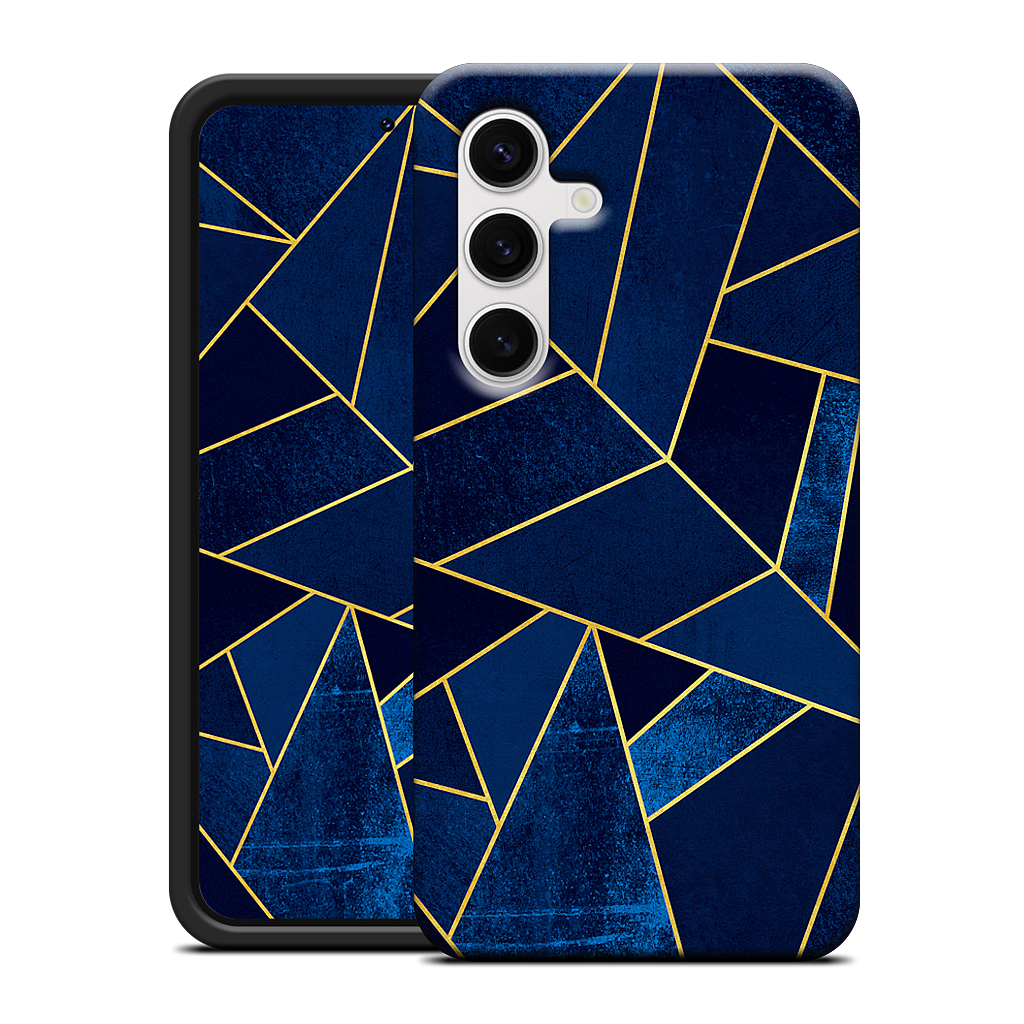 Blue Stone / Gold Lines Samsung Case