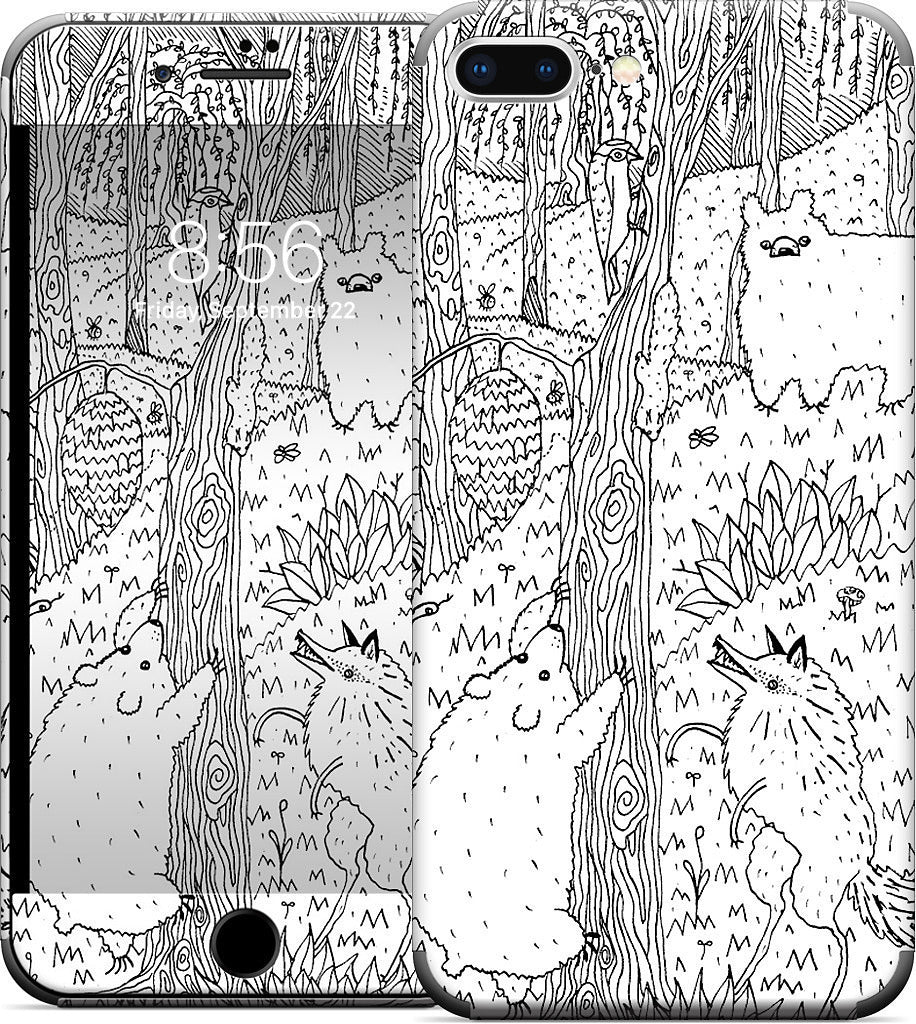 Diurnal Animals of the Forest iPhone Skin