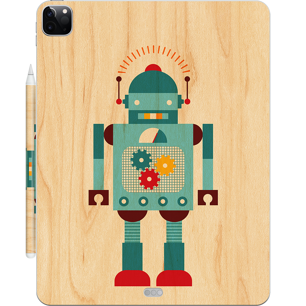 Blue Robot iPad Skin