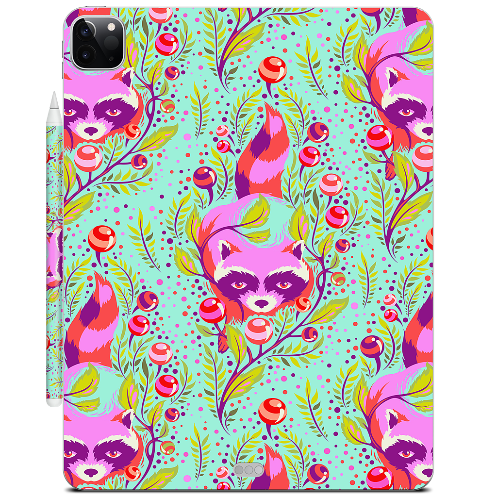 Raccoon Poppy iPad Skin