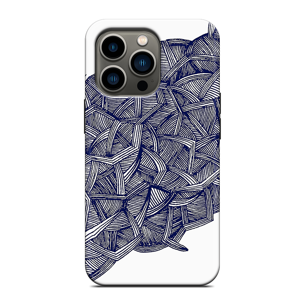 blue lines iPhone Case