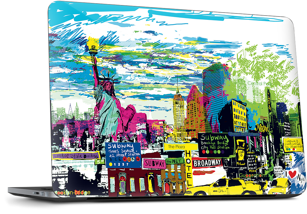 New York Skyline Dell Laptop Skin