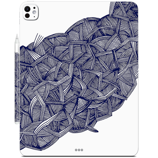 blue lines iPad Skin