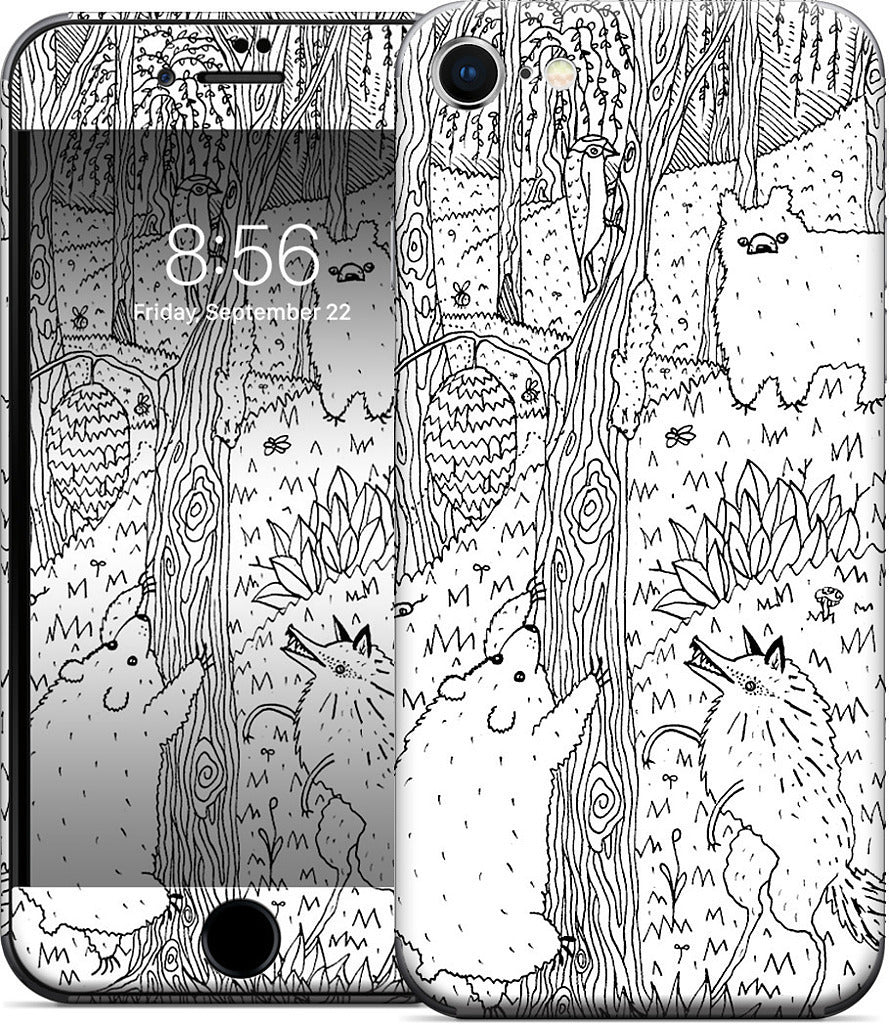 Diurnal Animals of the Forest iPhone Skin