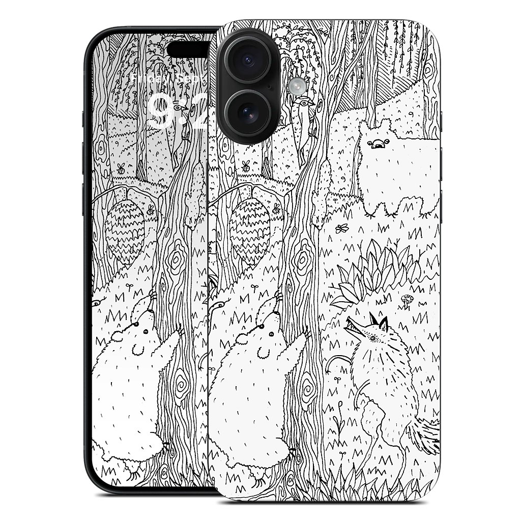 Diurnal Animals of the Forest iPhone Skin