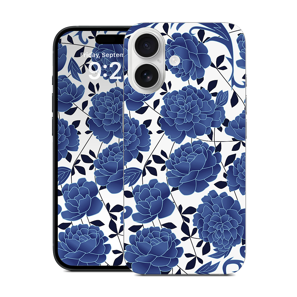 Blue flowers iPhone Skin