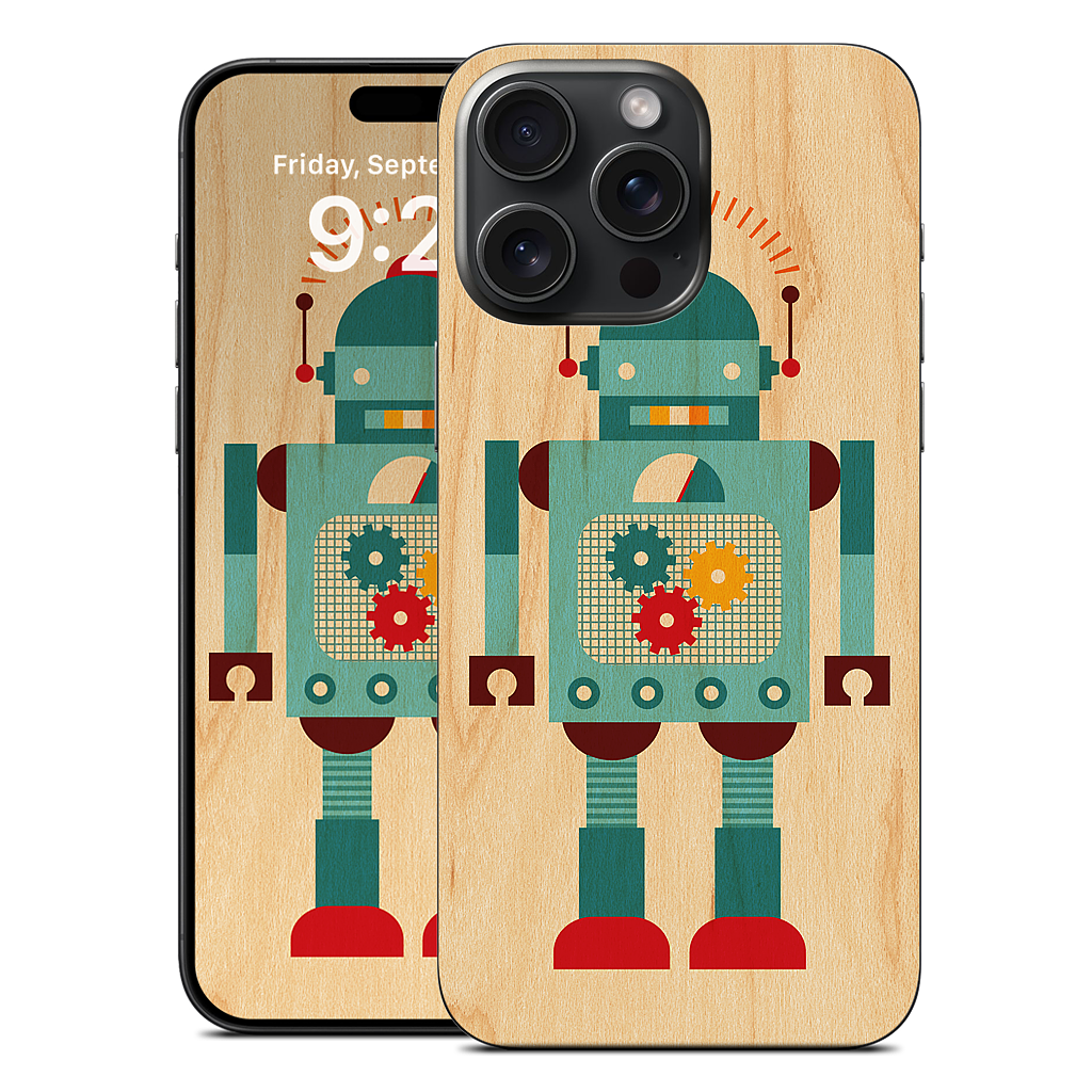 Blue Robot iPhone Skin