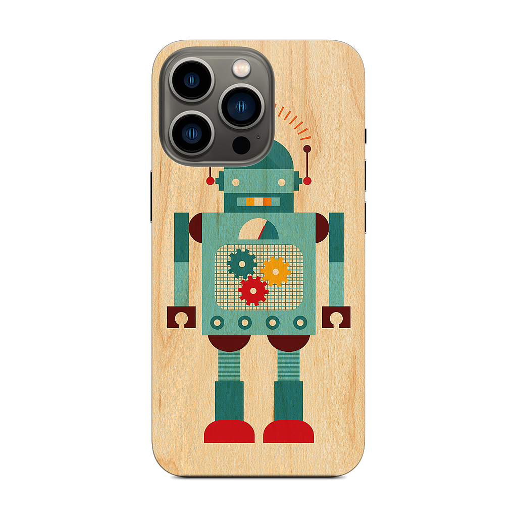 Blue Robot iPhone Skin