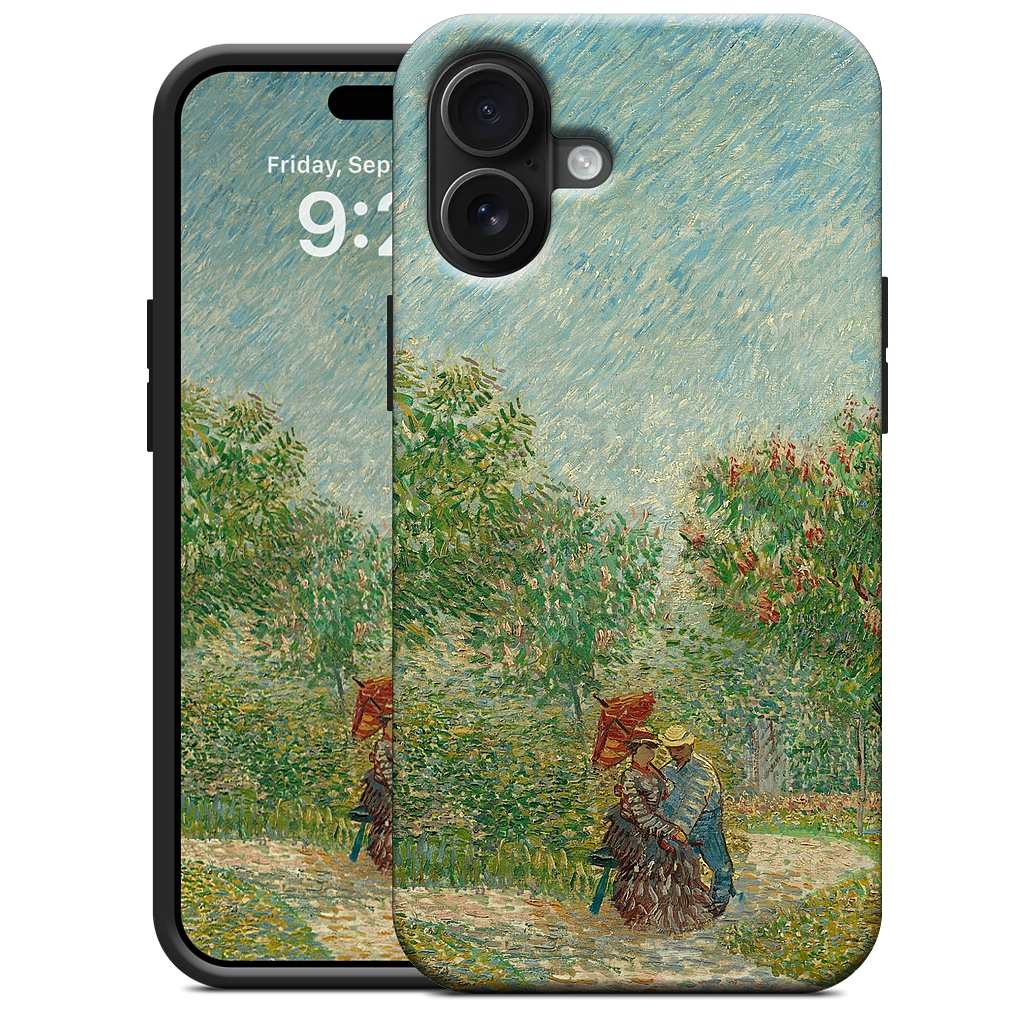 Garden with Courting Couples iPhone Case