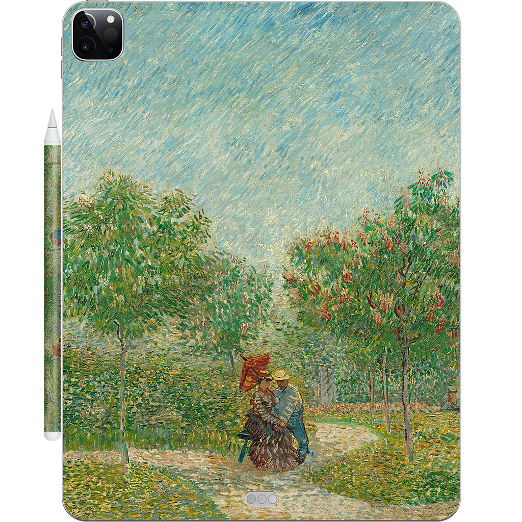 Garden with Courting Couples iPad Skin