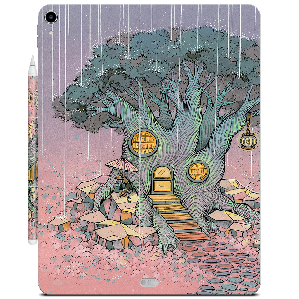 Rainy Day In The Library iPad Skin