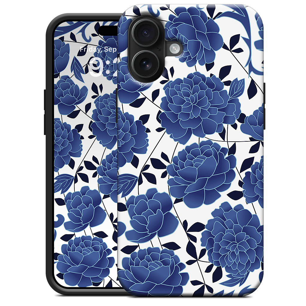 Blue flowers iPhone Case