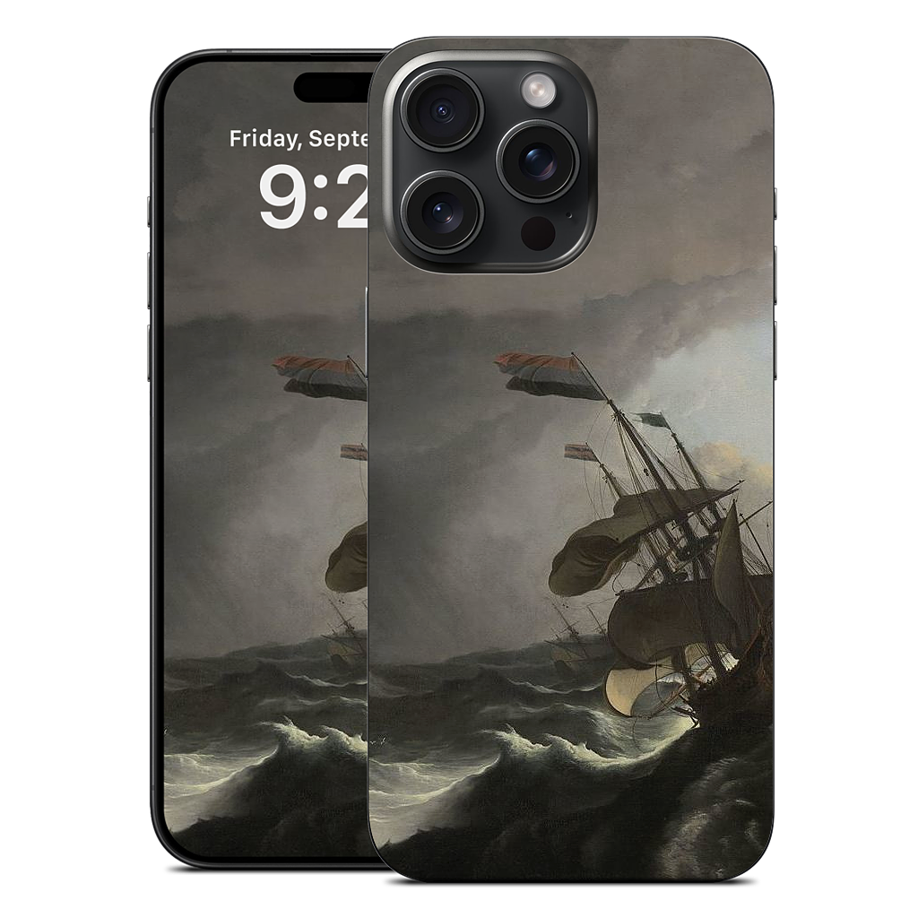 Warships During a Storm iPhone Skin