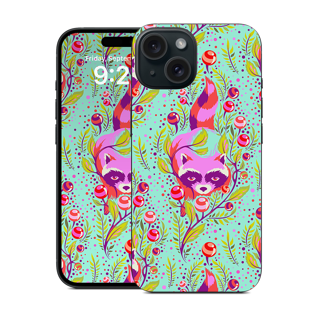 Raccoon Poppy iPhone Skin