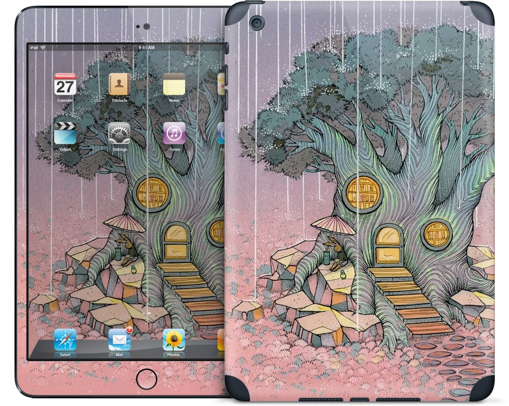 Rainy Day In The Library iPad Skin