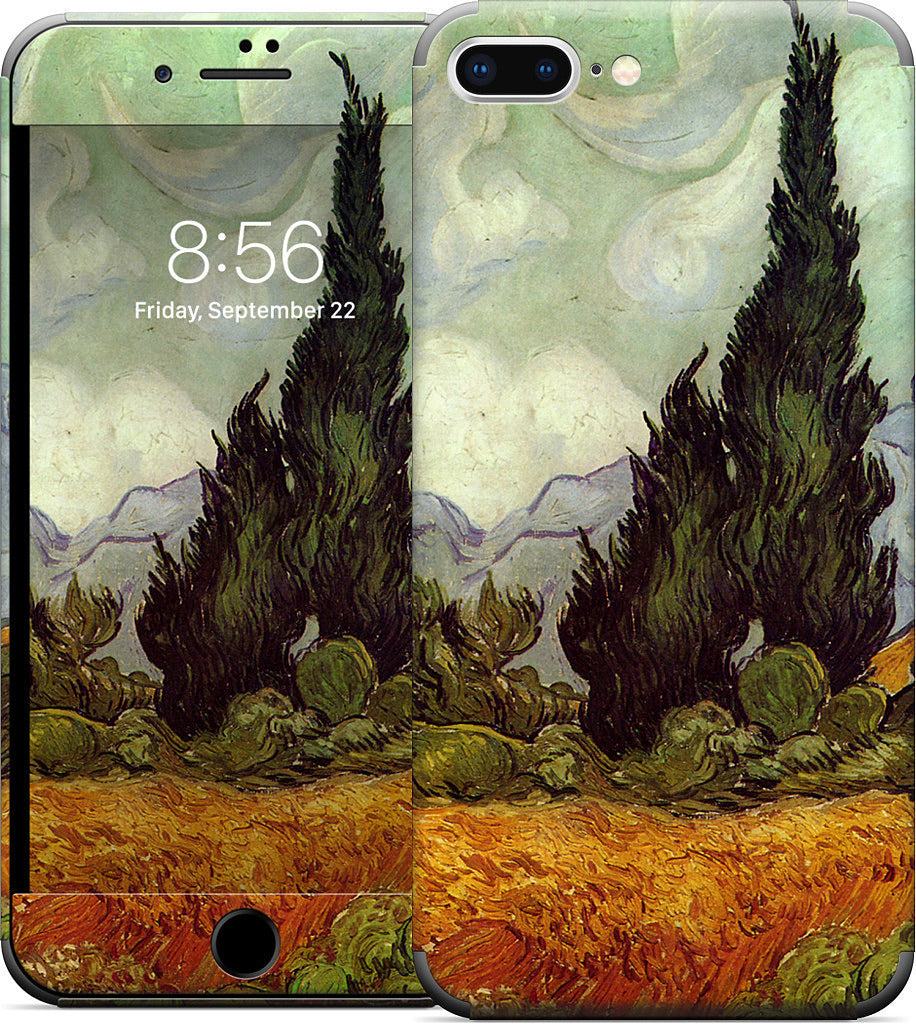 A Wheatfield with Cypresses iPhone Skin