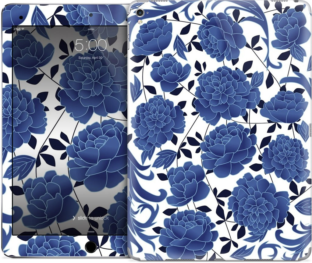 Blue flowers iPad Skin