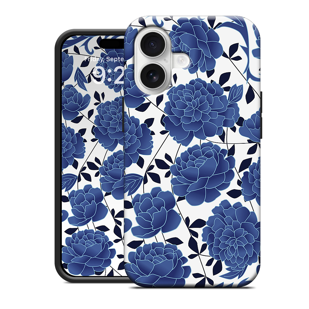 Blue flowers iPhone Case