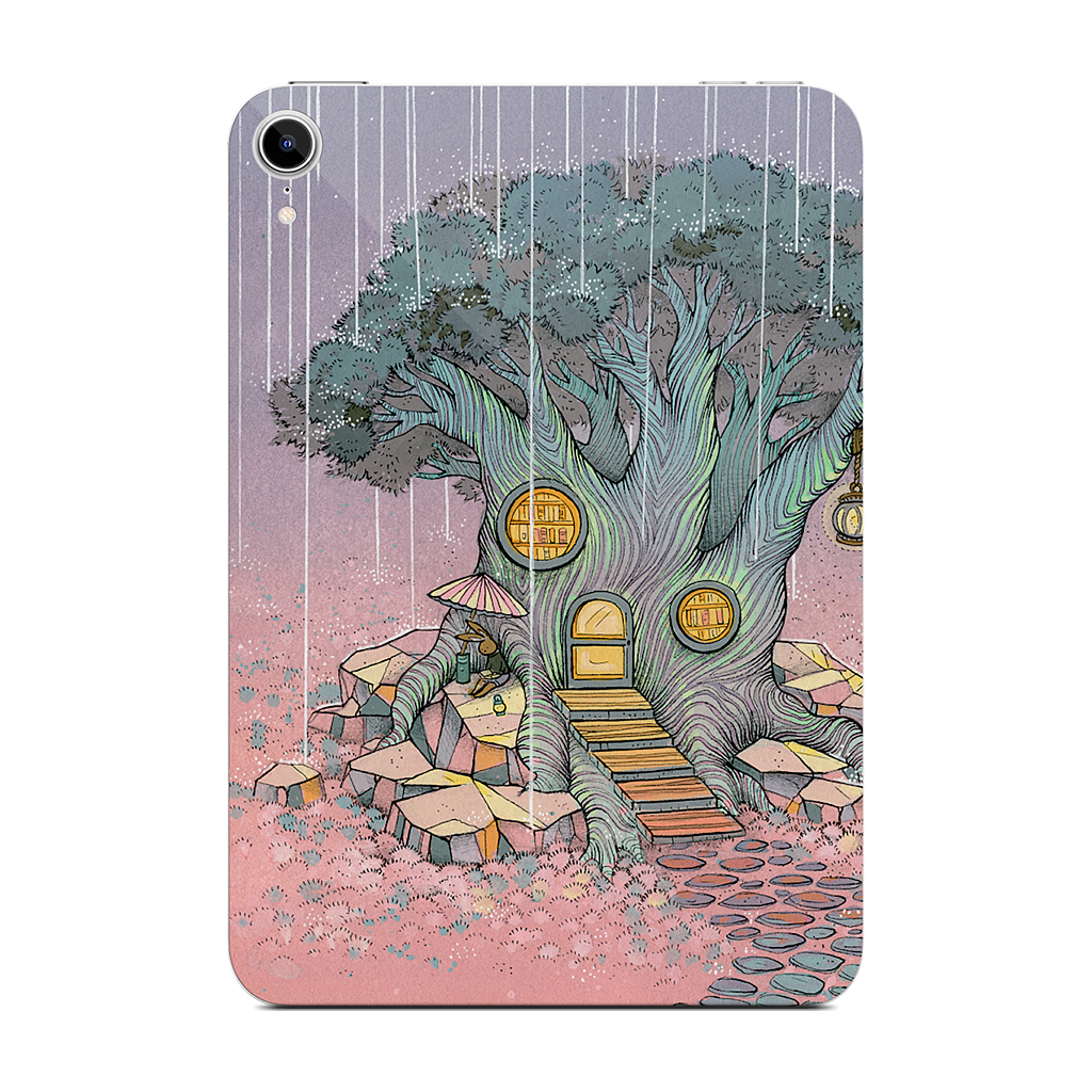 Rainy Day In The Library iPad Skin