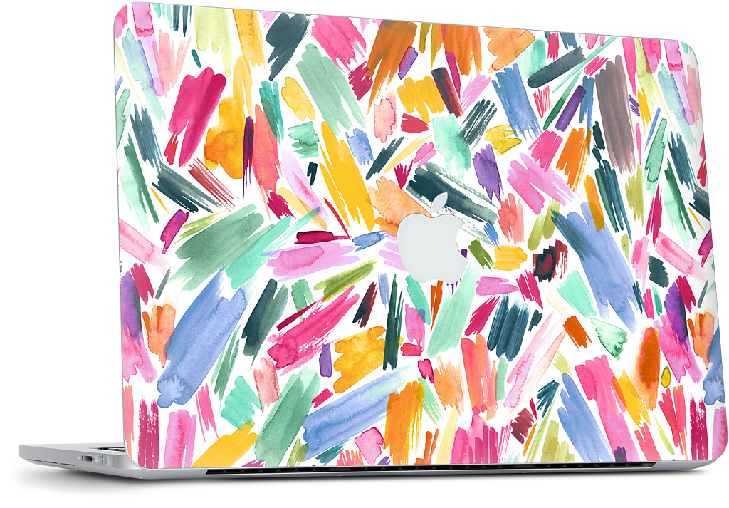 Colorful Abstract Strokes MacBook Skin