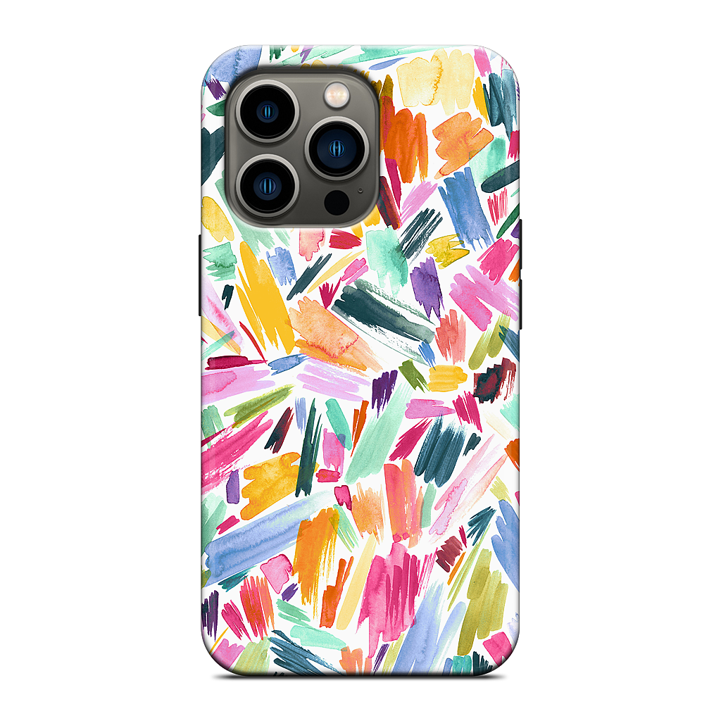 Colorful Abstract Strokes iPhone Case