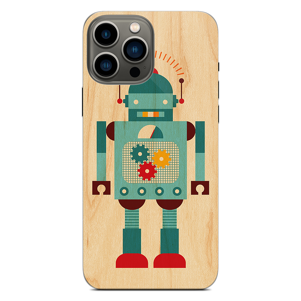 Blue Robot iPhone Skin