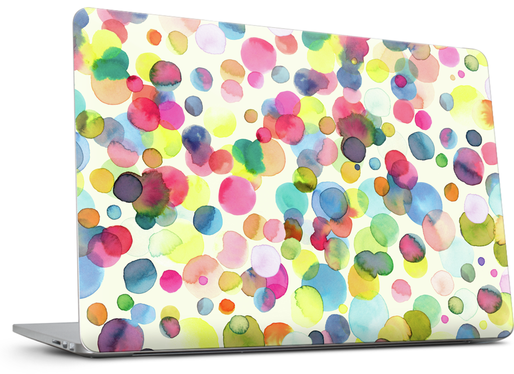 Watercolor Colorful Drops MacBook Skin