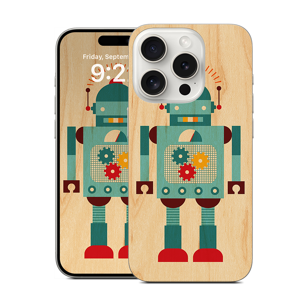 Blue Robot iPhone Skin