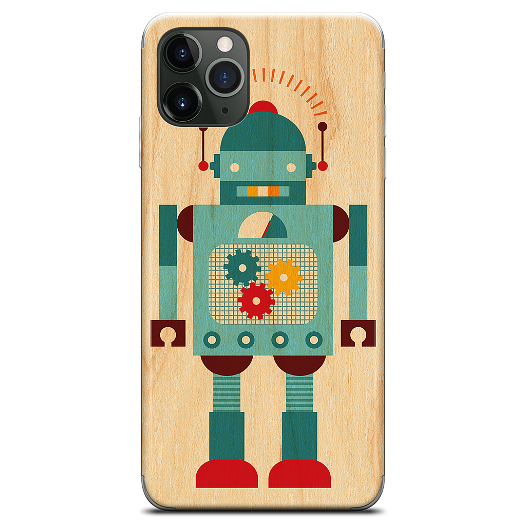 Blue Robot iPhone Skin