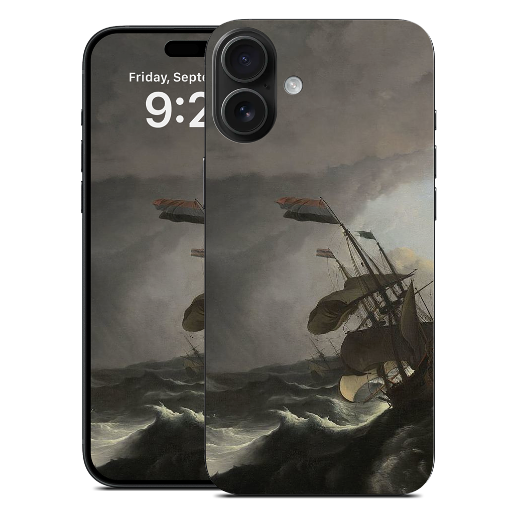 Warships During a Storm iPhone Skin