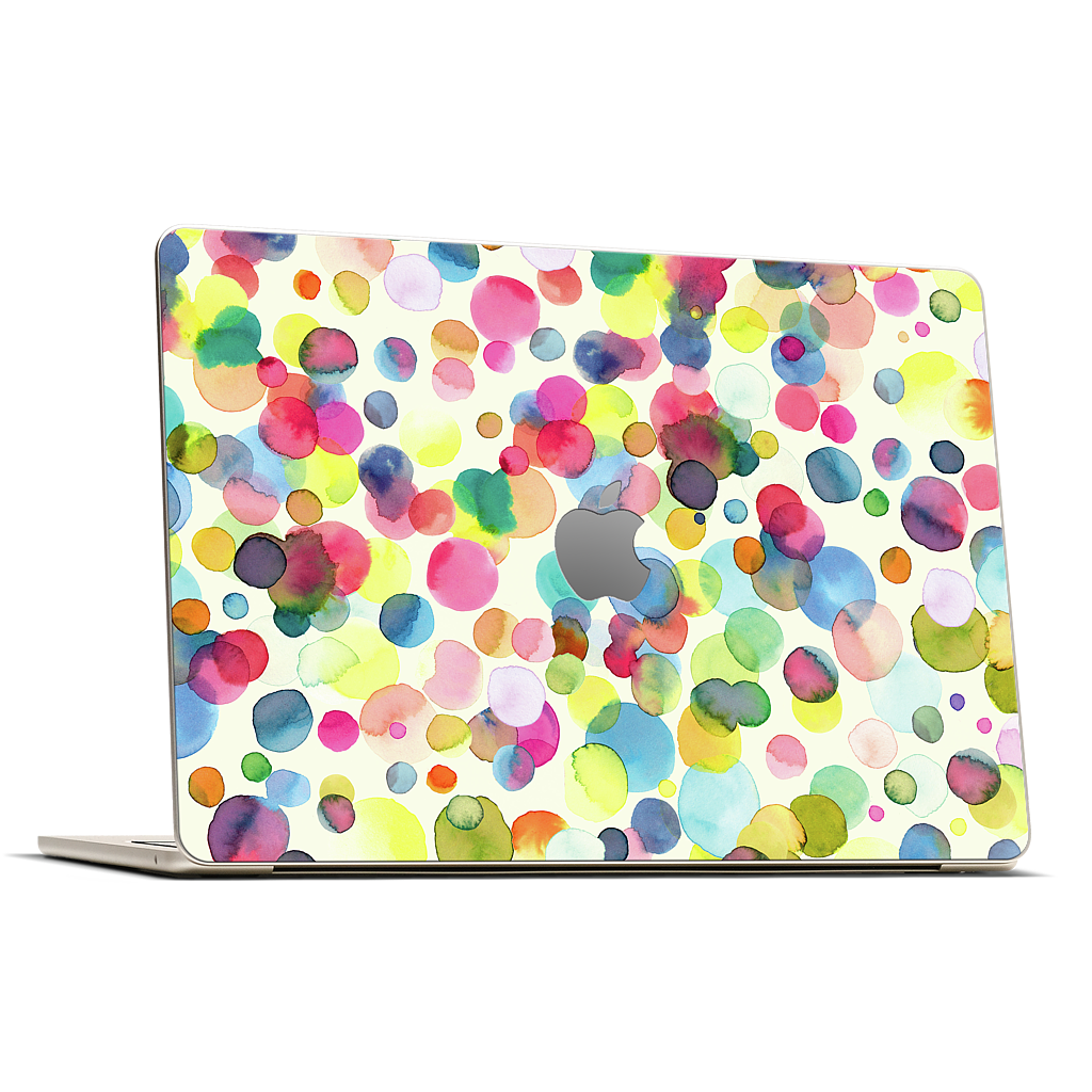 Watercolor Colorful Drops MacBook Skin