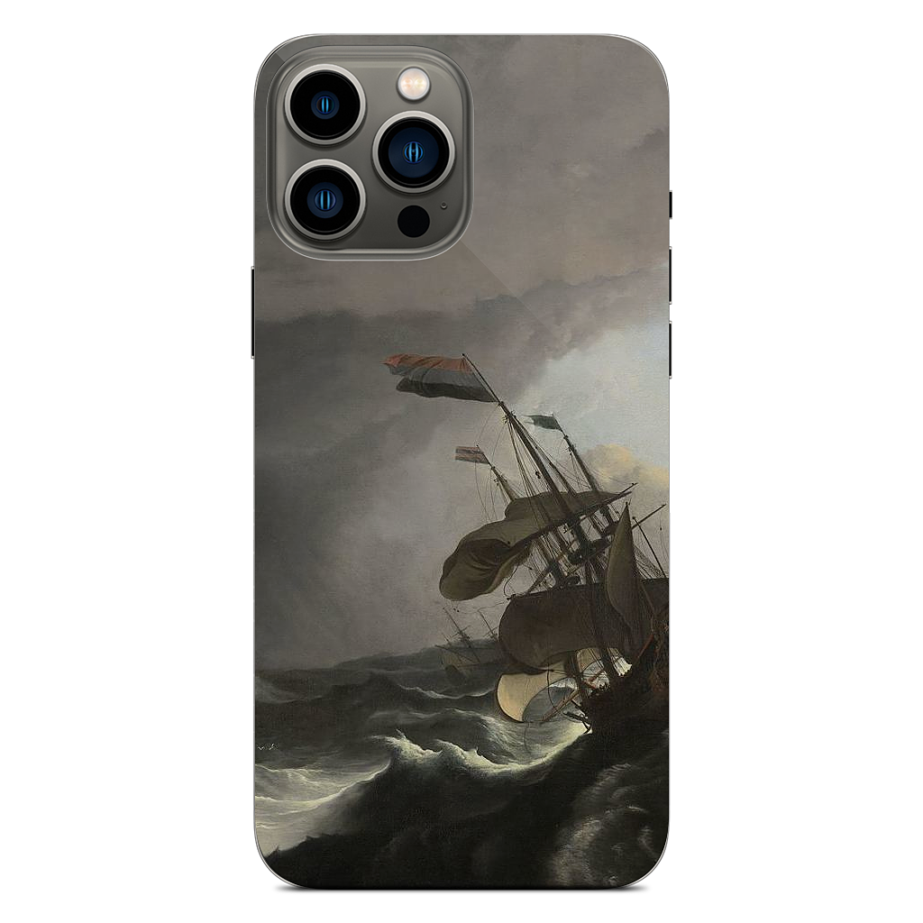 Warships During a Storm iPhone Skin