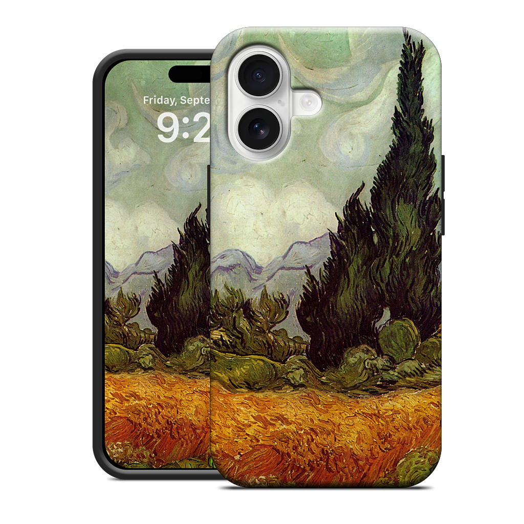 A Wheatfield with Cypresses iPhone Case