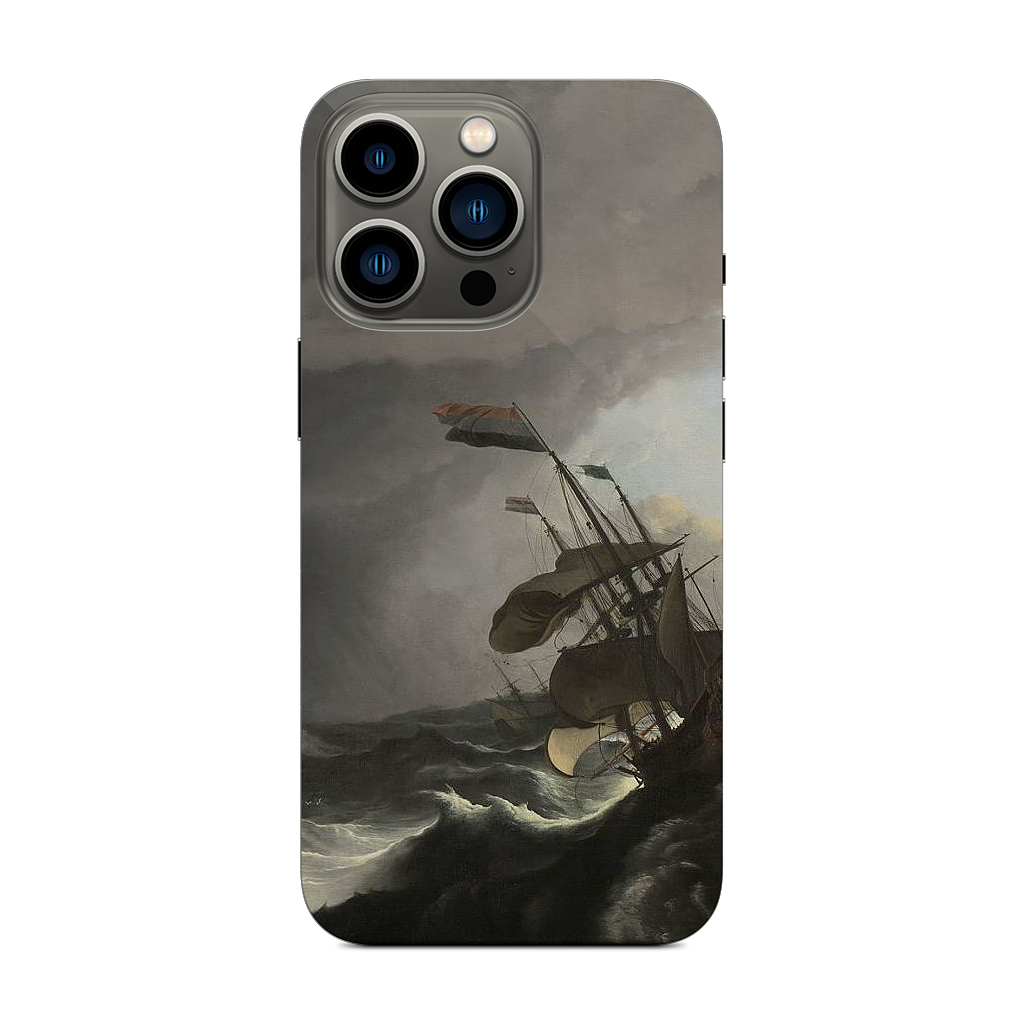 Warships During a Storm iPhone Skin