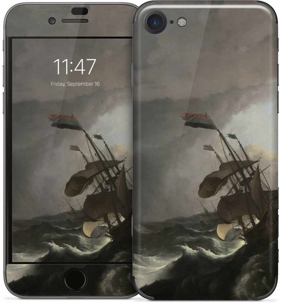 Warships During a Storm iPhone Skin