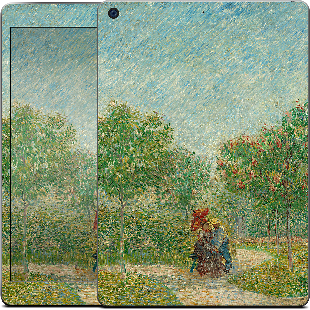 Garden with Courting Couples iPad Skin