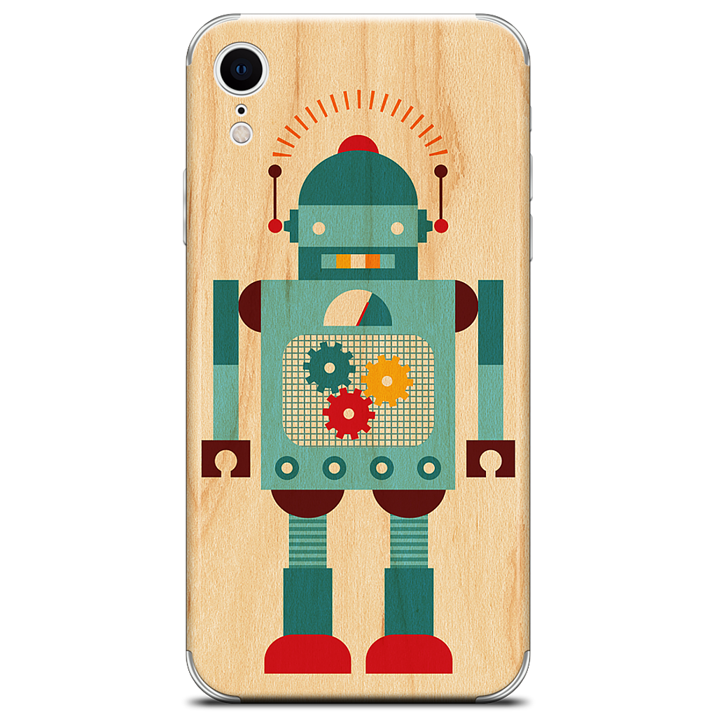 Blue Robot iPhone Skin