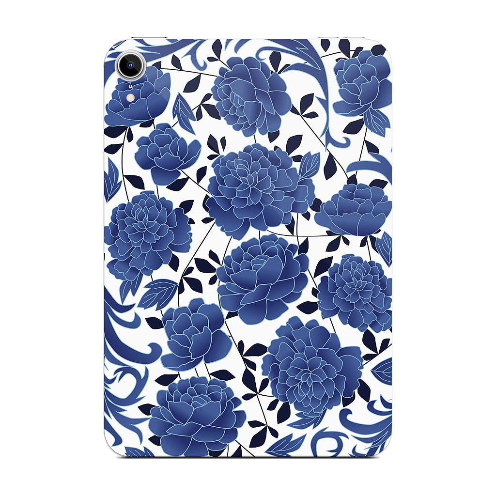 Blue flowers iPad Skin