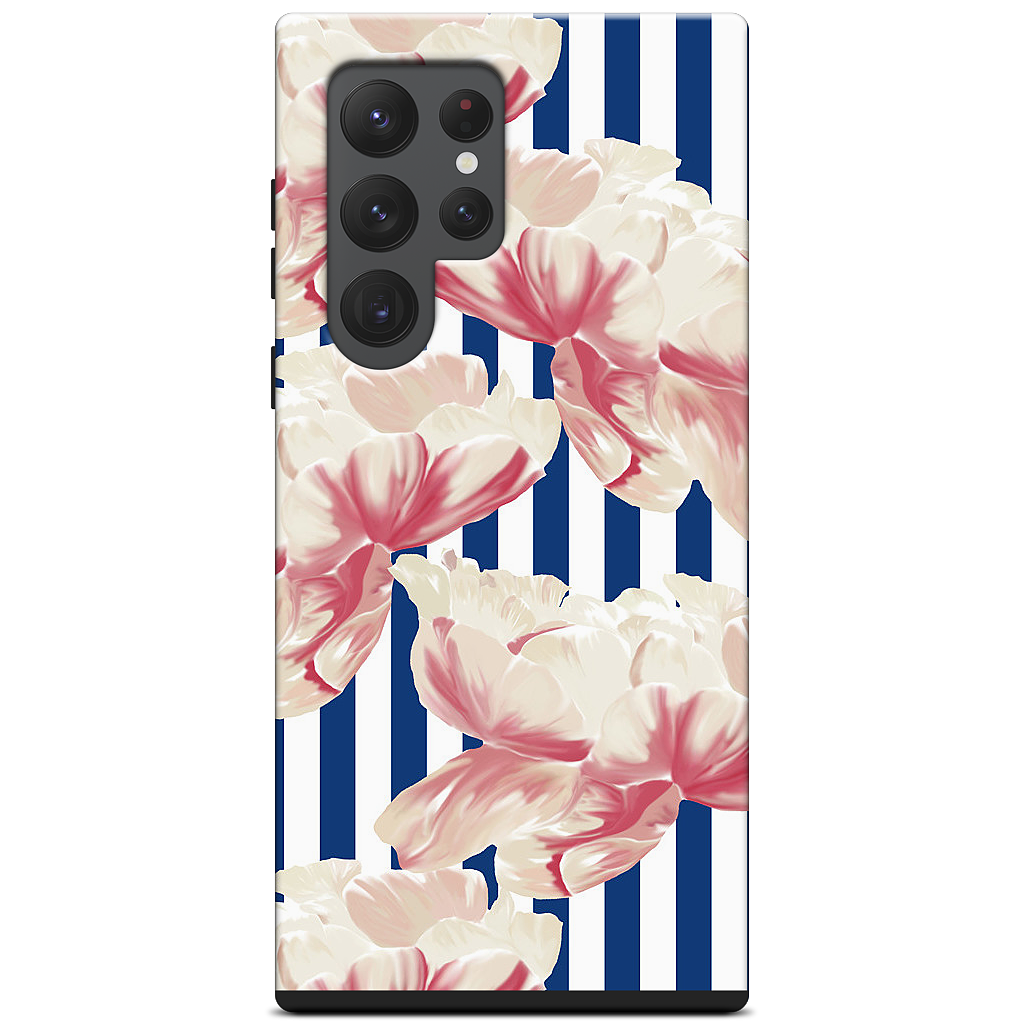 Stripe Floral Samsung Case