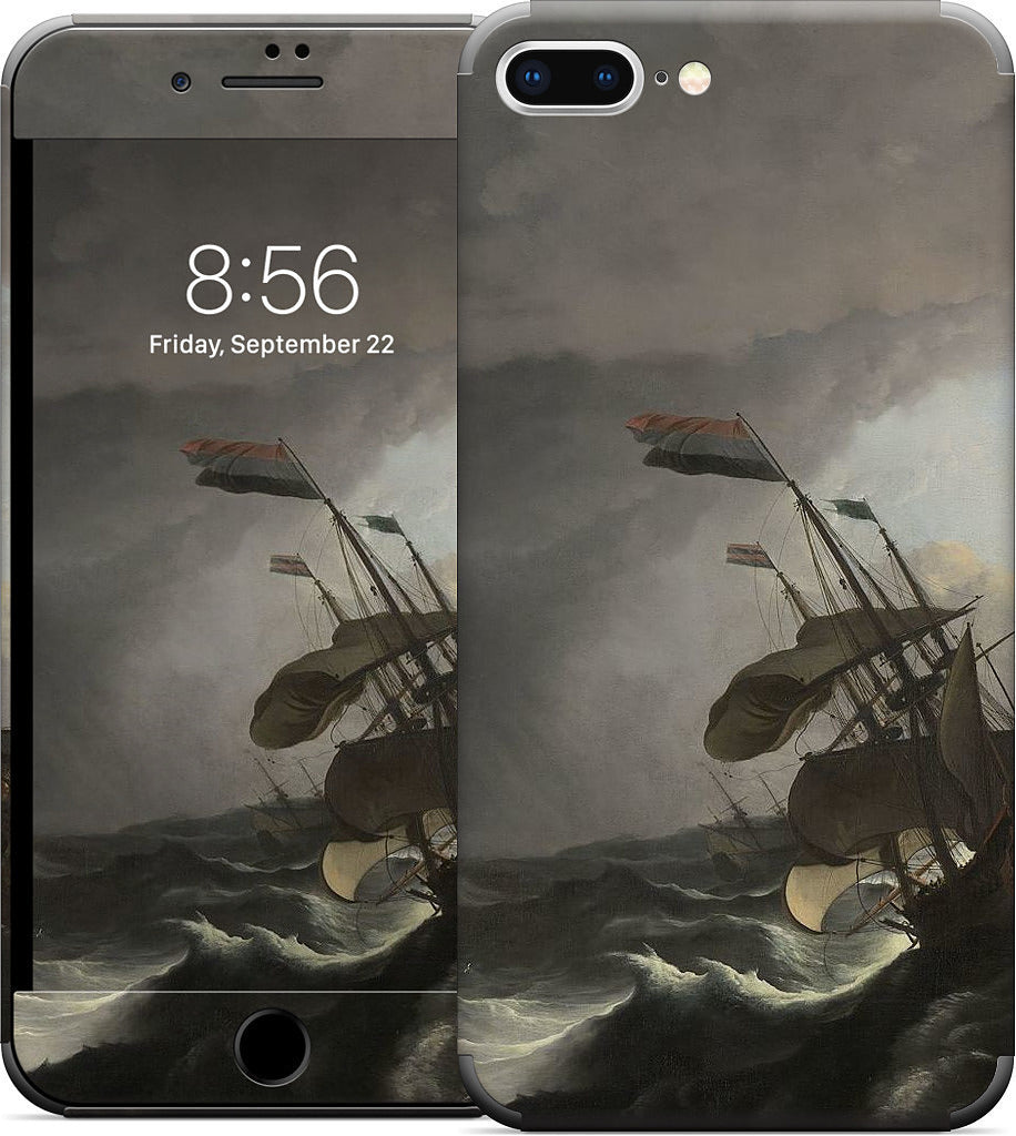 Warships During a Storm iPhone Skin