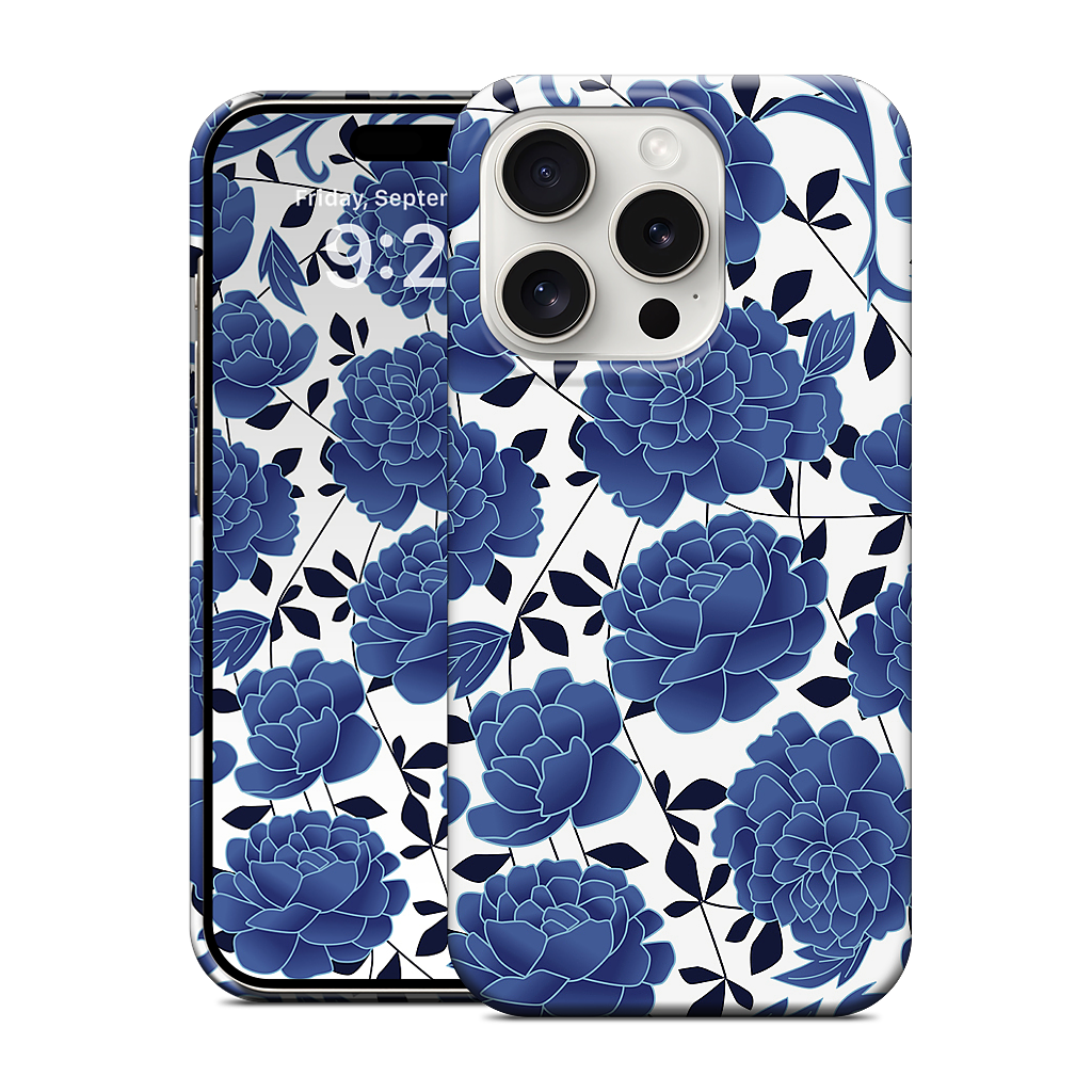 Blue flowers iPhone Case