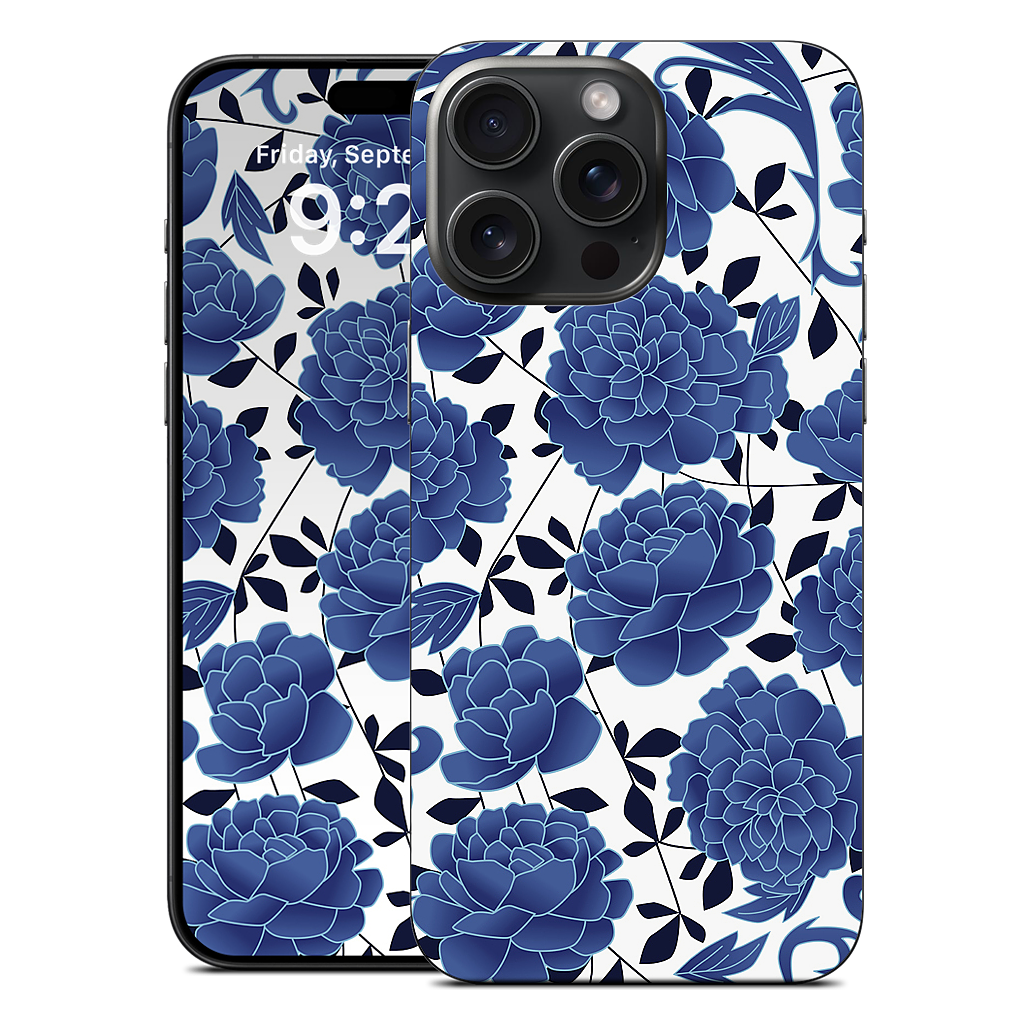 Blue flowers iPhone Skin