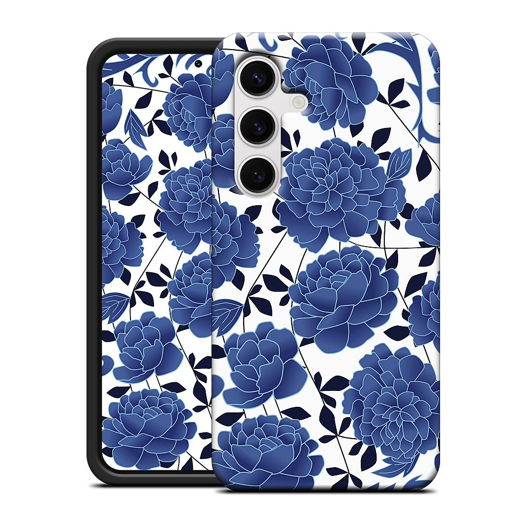 Blue flowers Samsung Case