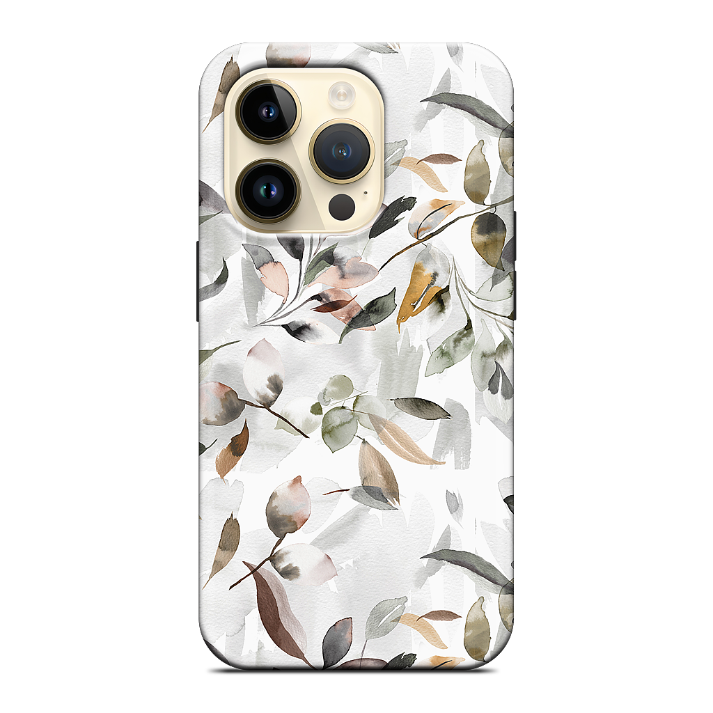 Watercolor Leaves Green iPhone Case