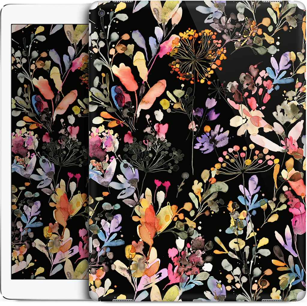 Wild Grasses (Black) iPad Skin