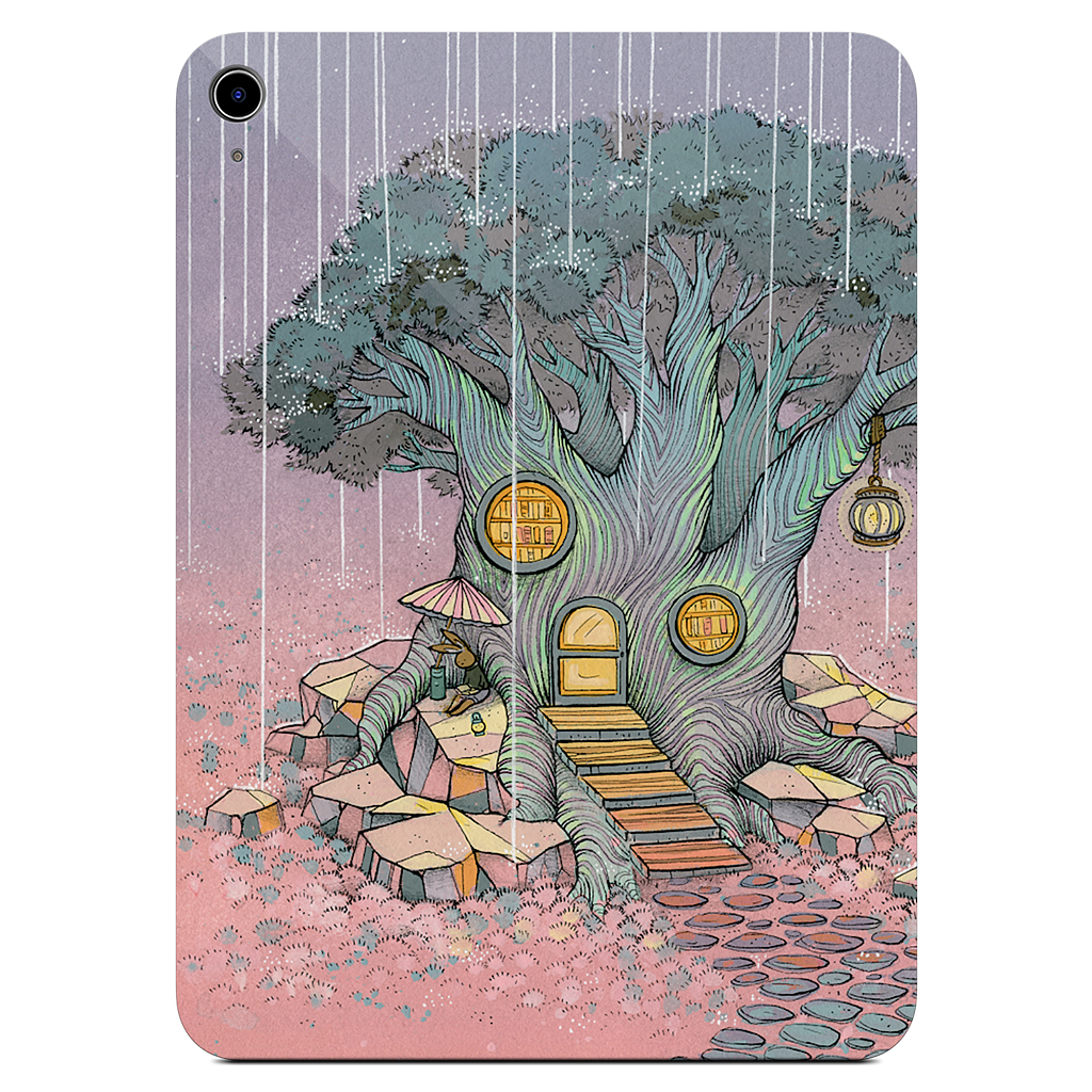 Rainy Day In The Library iPad Skin