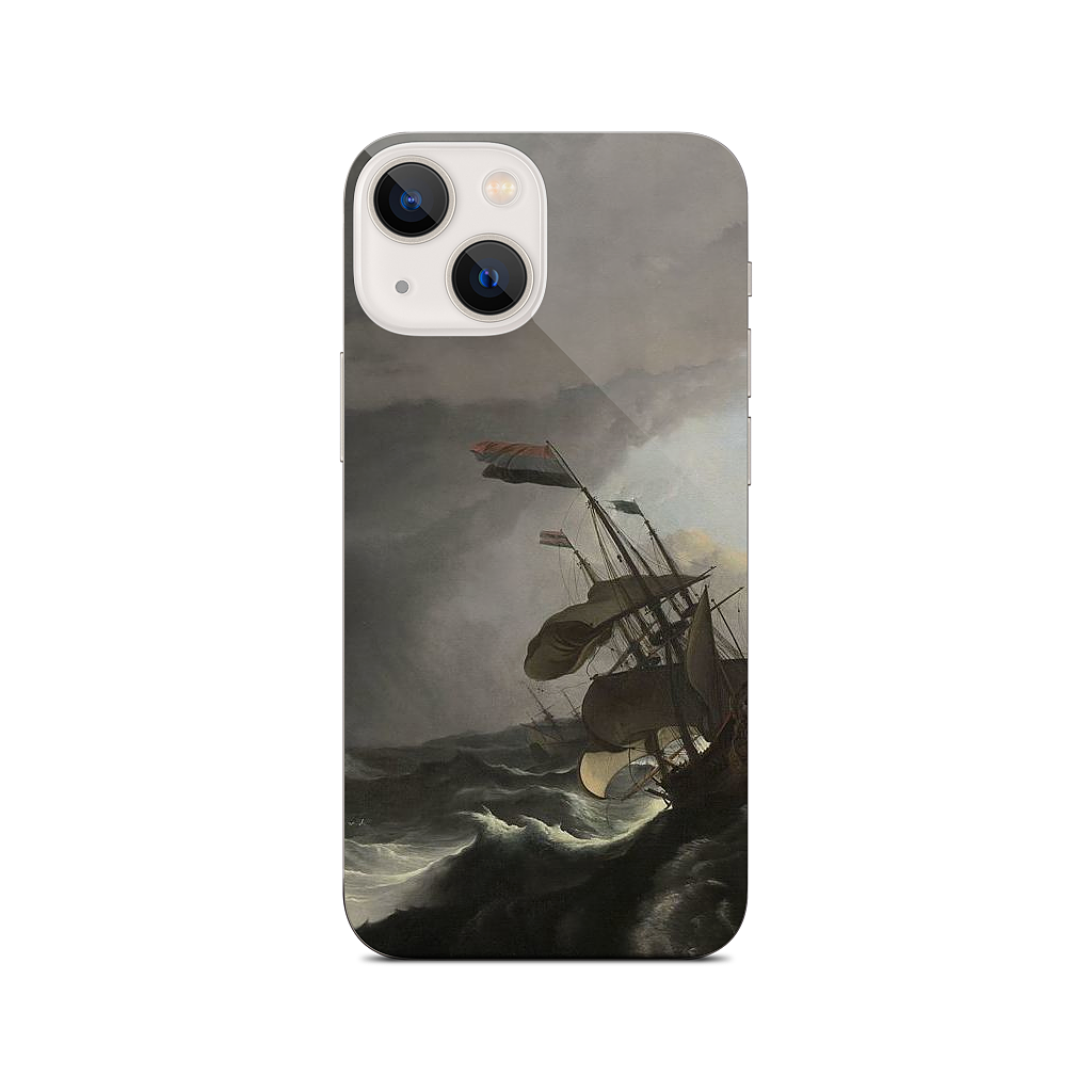 Warships During a Storm iPhone Skin