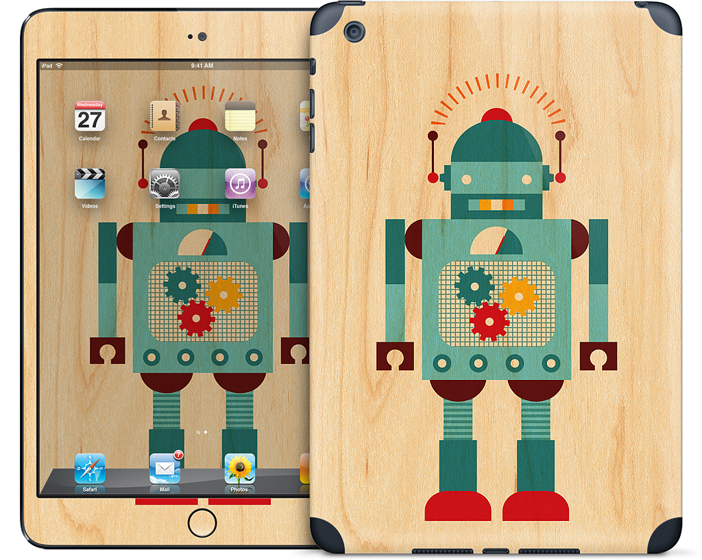 Blue Robot iPad Skin